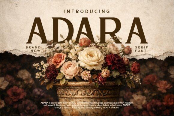 Adara: The Retro Serif Font Blending Classic Charm with Modern Flair