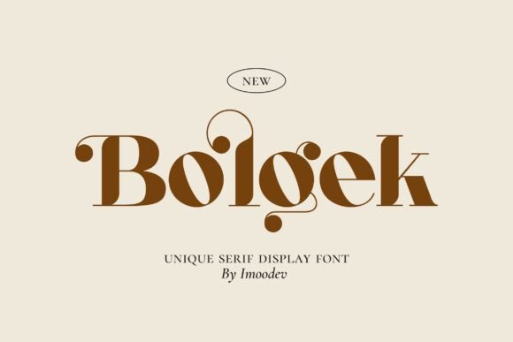 Bolgek: A Serif Font Blending Art Nouveau Charm with Modern Flair