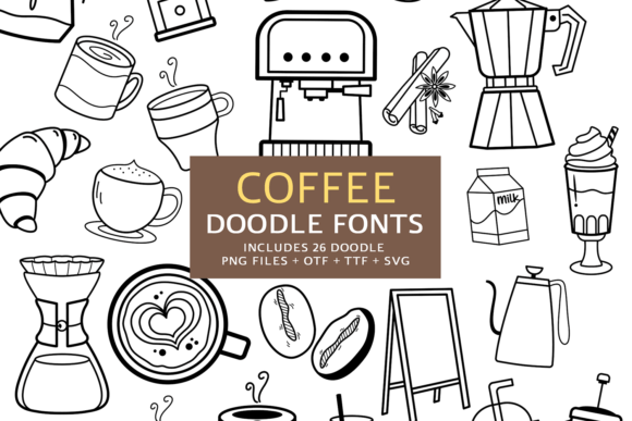Coffee Doodle: The Playful Dingbats Font for Creative Projects