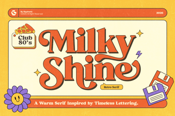 GC Milky Shine: Capturing Neon Nostalgia in Modern Typography