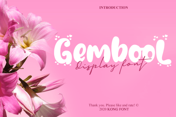 Gembool: A Playful Handwritten Font for Standout Designs