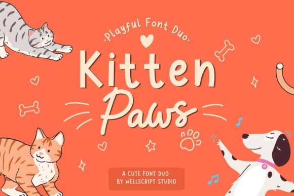Kitten Paws: A Font Duo That Brings Playful Charm to Your Work