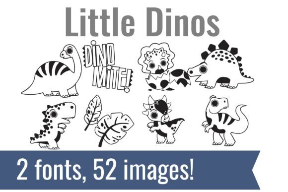 Little Dinos Dingbats: A Roaring Good Time for Your Projects