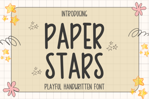 Paper Stars: A Handwritten Font for Playful Projects