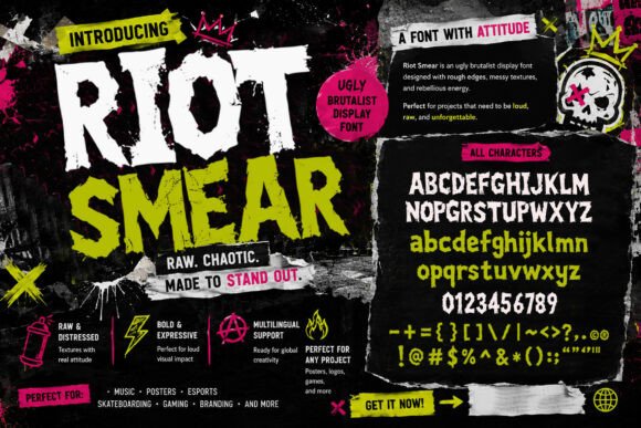 Riot Smear: Capturing Raw Energy in Every Letter