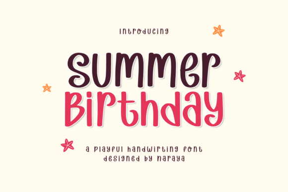 Summer Birthday: A Playful Font for Your Creative Projects