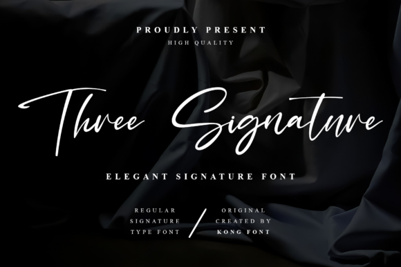 Three Signature: A Handwritten Font for Modern Branding