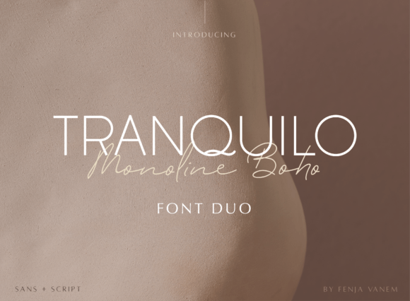 Tranquilo Monoline Boho: The Font Duo for Modern Elegance