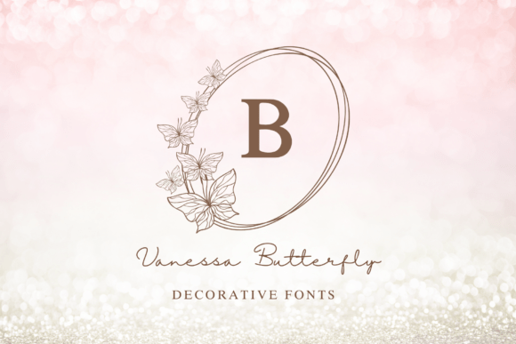 Vanessa Butterfly Monogram: Elegant Typography for Special Projects